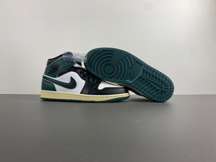 Air Jordan 1 Mid "White/Black/Oxidized Green" FQ7818-100