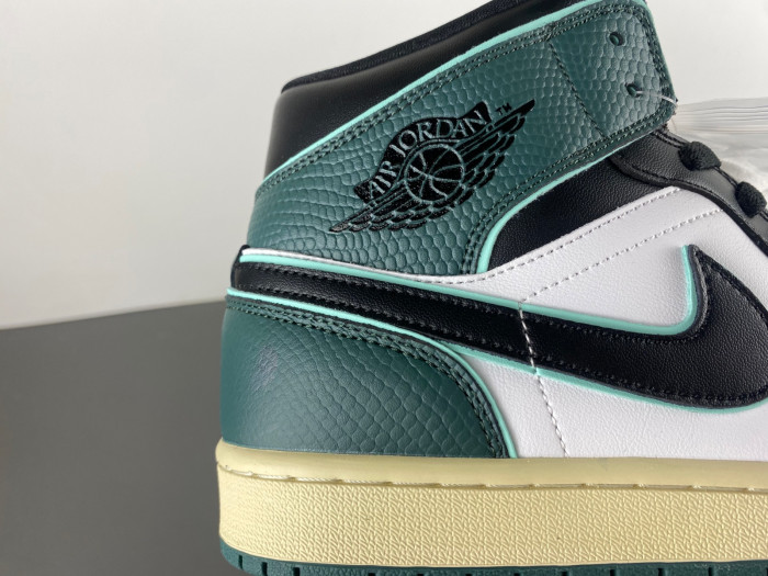Air Jordan 1 Mid "White/Black/Oxidized Green" FQ7818-100